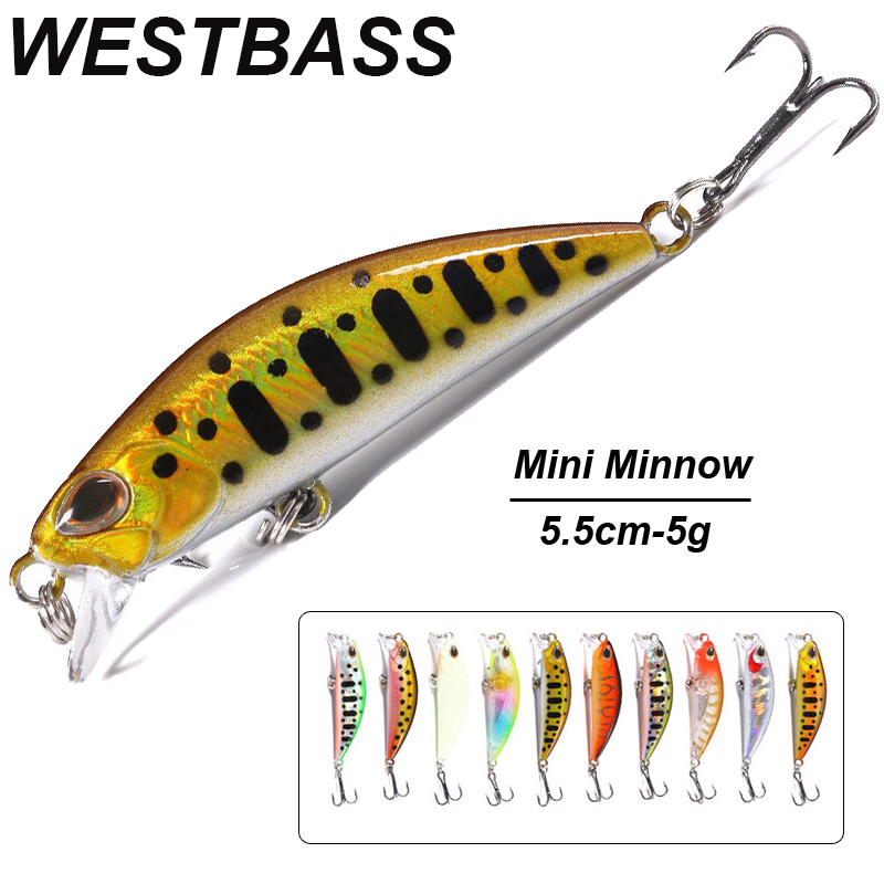 Fishing Lure Jerkbait - Westbass 1px micro minnow isca 55mm-5g