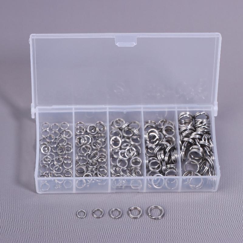Fishing Lure Jig - Conjunto de Anéis em Aço Inoxidável