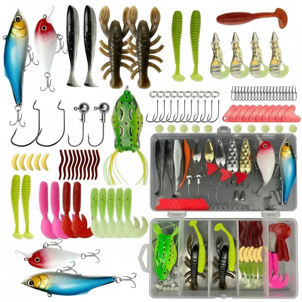 Fishing Lure Jig - Kit de 133 Peças de Iscas