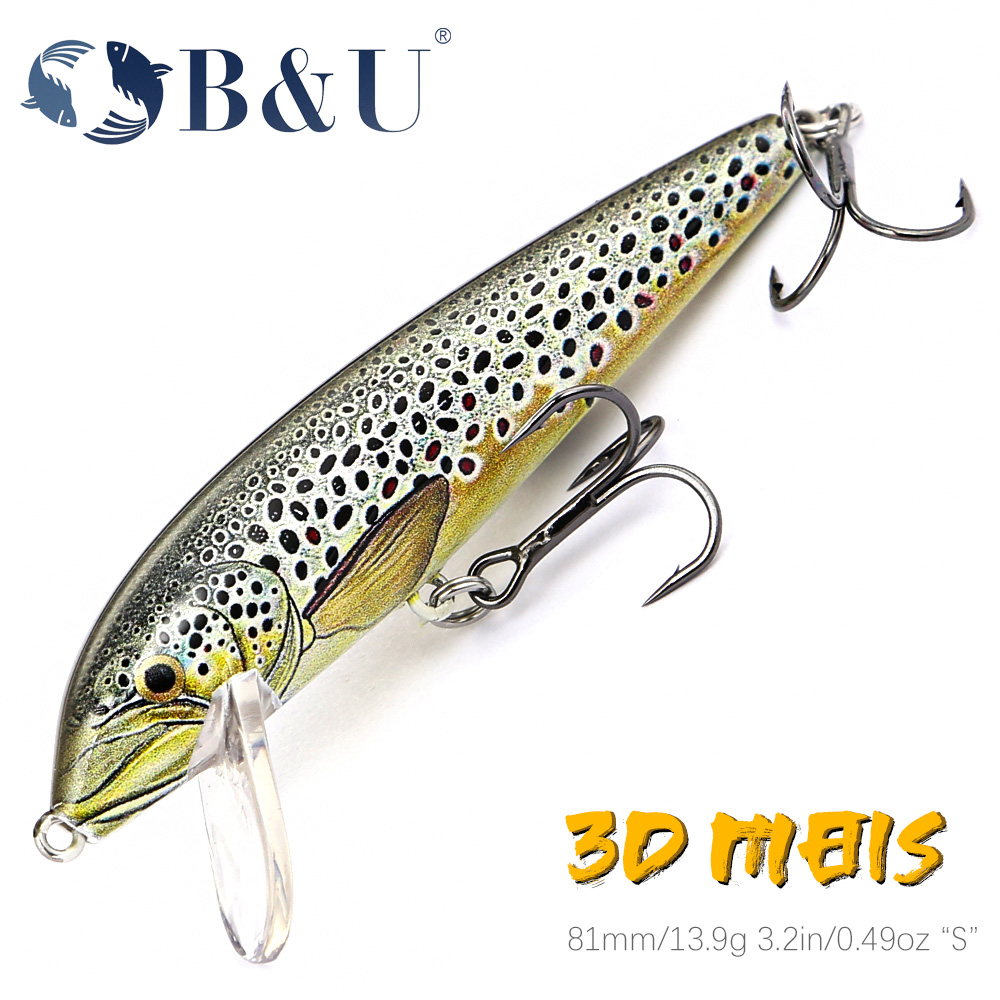 Fishing Lure Jerkbait - B & u 80mm afundando minnow
