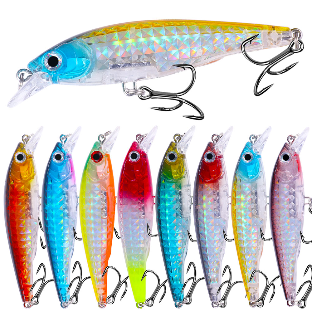 1pc minnow conjunto de isca de - Fishing Lure Jerkbait avaliação e preço