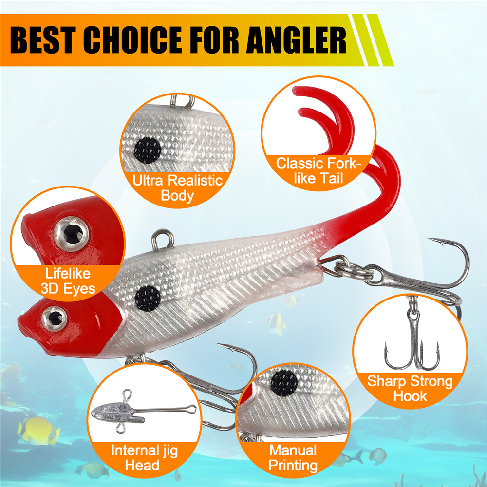 5 pçs pré-equipado gabarito ca - Fishing Lure Swimbait avaliação e preço